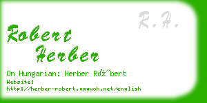 robert herber business card